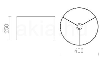 Kép RON 40/25 lámpabúra  Monaco galamb szürke/ezüst PVC  max. 23W