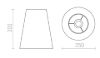 Kép CONNY 25/30 asztali lámpaernyő Polycotton fehér/fehér PVC max. 23W