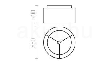 Kép DOUBLE 55/30 lámpabúra  Polycotton fekete/arany fólia  max. 23W