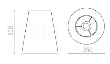 Kép CONNY 25/30 asztali lámpaernyő Polycotton fekete/réz fólia max. 23W