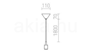 Kép LISA függesztő készlet piros  230V LED E27 15W