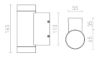 Kép MIZZI II  ezüstszürke  230V LED GU10 2x8W IP54
