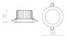 Kép MAYDAY B 14 süllyesztett lámpa csiszolt alumínium 230V/500mA LED 15W 2700K