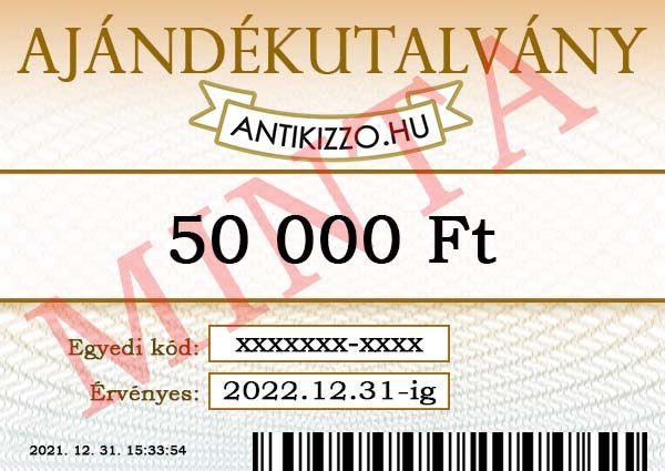 Antikizzo.hu ajándékutalvány 50 000 Ft