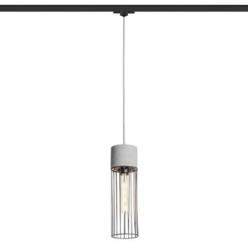 BURTON három áramkörös sínre beton/fekete 230V E27 42W