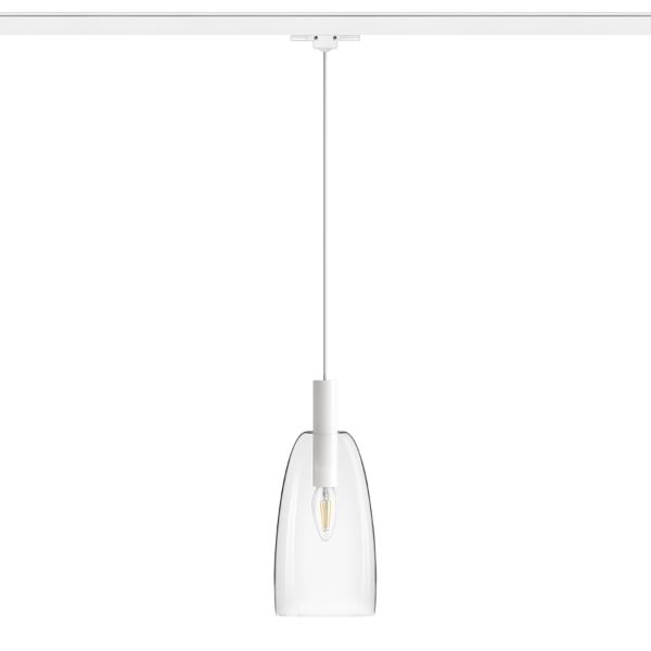 BELLINI három áramkörös sínre fehér tiszta üveg 230V E14 15W