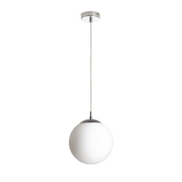 LUNA 25 függö lámpa opál üveg/króm 230V LED E27 15W