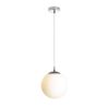 LUNA 25 függö lámpa opál üveg/króm 230V LED E27 15W