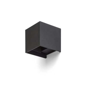 TITO SQ DIMM fali lámpa fekete  230V LED 2x3W IP65  3000K