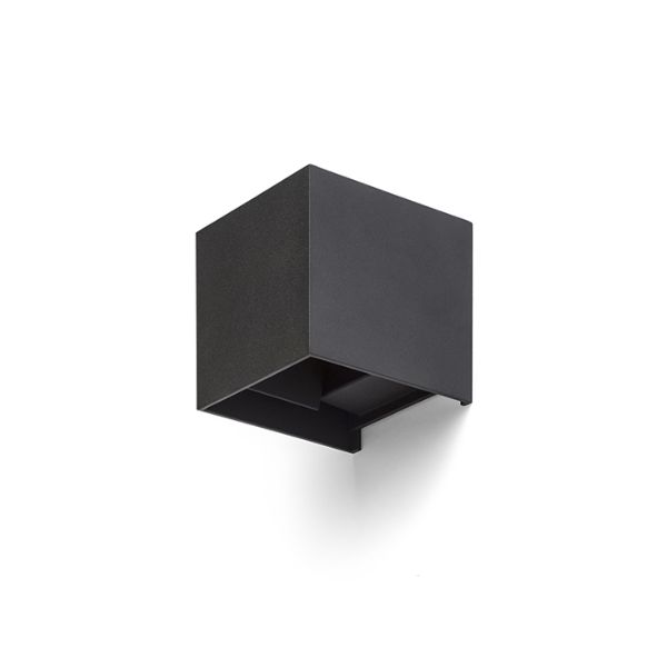 TITO SQ DIMM fali lámpa fekete  230V LED 2x3W IP65  3000K