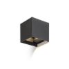 TITO SQ DIMM fali lámpa fekete  230V LED 2x3W IP65  3000K