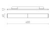 FLATLINE 60 három áramkörös sínre fehér 230V LED 20W 90° 3000K