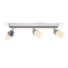 LINN III egymásra helyezve  opál üveg/króm 230V G9 LED 3x3W IP44