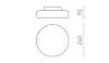 ZARA LED 26 mennyezeti lámpa opál üveg/króm 230V LED 12W IP44 3000K