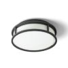 GRANDE LED 25 mennyezeti lámpa opál üveg/fekete 230V LED 12W IP44 3000K