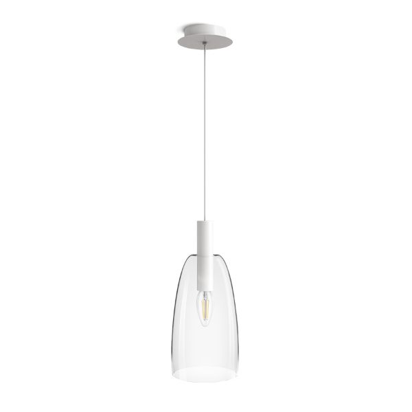 BELLINI L E14 függö lámpa fehér tiszta üveg 230V E14 15W