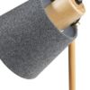 CHOUPETTE fali lámpa csúsztatható feketésszürke textil/fa 230V E27 15W
