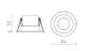 BELLA LED süllyesztett lámpa fehér 230V LED 11W 40° IP65 3000K