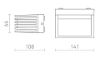 CLAIRE 14 fali lámpa anrtracitszürke tej akril 230V LED 6W IP54 3000K