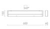 IMPERISO 60  fehér  230V LED 19,6W IP44  3000K
