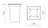ORBU SQ 10 süllyesztett lámpa  rozsadamentes acél 230V LED GU10 15W IP67
