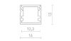 LED PROFILE C felületre szerelhető 1m   