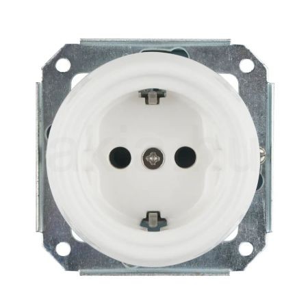 Fehér porcelán konnektor betét, süllyesztett