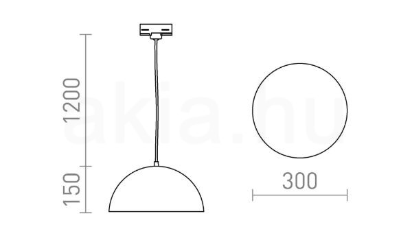 GLADYS 30 három áramkörös sínre fehér/aranysárga 230V LED E27 15W