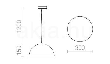GLADYS 30 egy áramkörös sínre fehér/aranysárga 230V LED E27 15W
