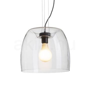 ORLANDO 35 függő lámpa tiszta üveg/fekete 230V LED E27 24W
