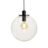 BOULDER 30 függő lámpa tiszta üveg/fekete 230V LED E27 15W