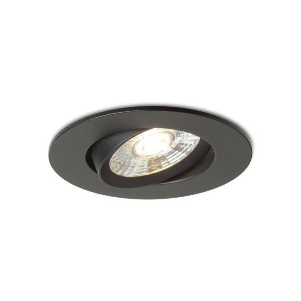 NEFRIT DIMM süllyesztett lámpa fekete 230V LED 6W 36° 3000K