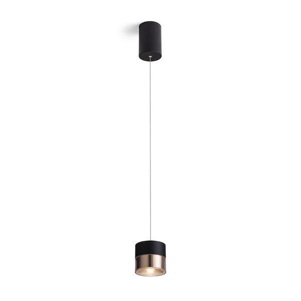 JUNIPER függő behúzható fekete/aranysárga  230V LED 15W 30°  3000K