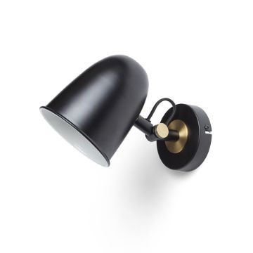 DANNY fali lámpa fekete sárgaréz 230V LED E14 5W