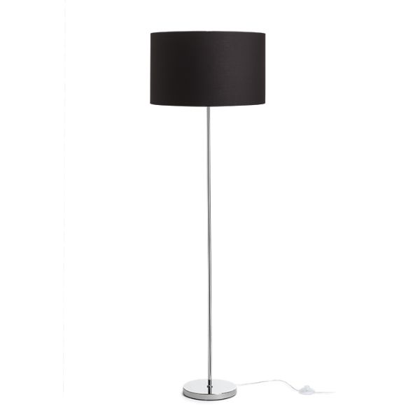 NYC/RON 40/25 állólámpa  Polycotton fekete/króm 230V LED E27 15W
