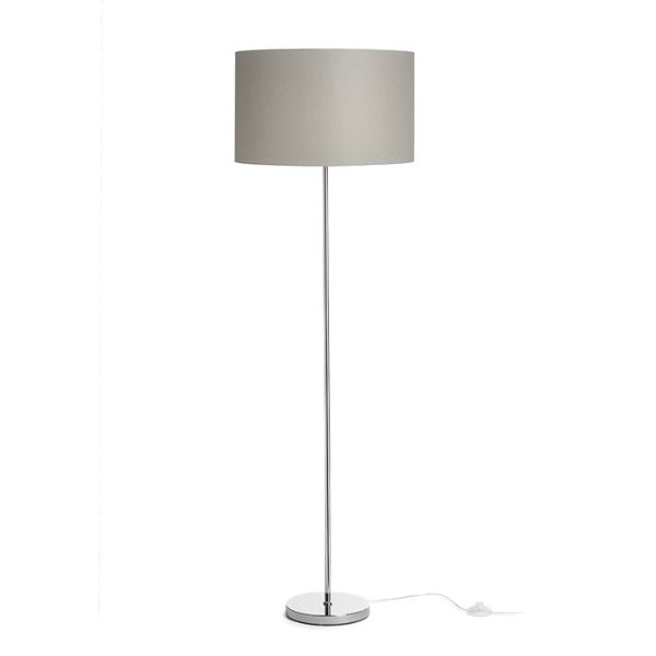 NYC/RON 40/25 állólámpa  Chintz világosszürke/króm 230V LED E27 15W