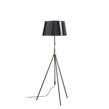 LUTON/RIDICK állólámpa csillogó fekete arany fólia/fekete/fém 230V LED E27 15W