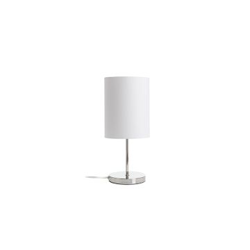 NYC/RON 15/20 asztali lámpa  Polycotton fehér/króm 230V LED E27 15W