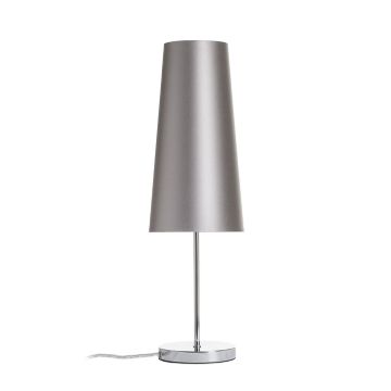 NYC/CONNY 15/30 asztali lámpa  Monaco galamb szürke/ezüst PVC/króm 230V LED E27 11W