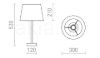 MAUI/AMBITUS 30 asztali lámpa  Polycotton fehér/fa 230V LED E27 15W