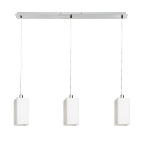 LIZ III 80 függő lámpa  opál üveg/króm 230V LED E27 3x15W