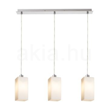LIZ III 60 függő lámpa  opál üveg/matt nikkel 230V LED E27 3x15W