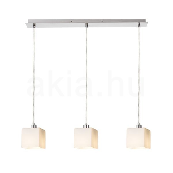 DADOS III 60 függő lámpa  opál üveg/matt nikkel 230V LED E27 3x11W