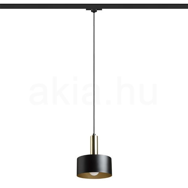 GIULIA 20 három áramkörös sínre fekete/aranybarna sárgaréz 230V LED E27 15W