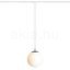 LUNA 25 egy áramkörös sínre  opál üveg/króm 230V LED E27 15W