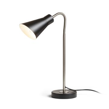 ANIKA asztali lámpa matt fekete matt nikkel 230V LED E27 15W