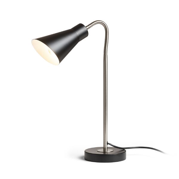 ANIKA asztali lámpa matt fekete matt nikkel 230V LED E27 15W