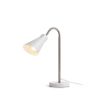 ANIKA asztali lámpa matt fehér matt nikkel 230V LED E27 15W