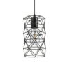 ILUSIA függő lámpa fekete  230V LED E27 15W