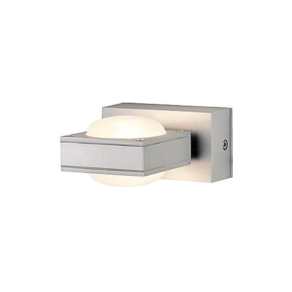 BULFLAT II fali lámpa ezüstszürke szatén üveg 230V/12V G4 20W IP44